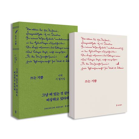쓰는 기쁨: 그냥 떠 있는 것 같아도 비상하고 있다네 세트 (니체 시 필사집) 표지