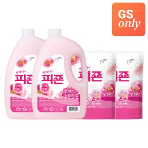 피죤 (총 10.8L) 섬유유연제 용기 3.1L*2 + 리필 2.3L*2