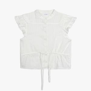 [핑크 파인애플] LILY PUFF HALF BLOUSE_IVORY LILY PUFF HALF BLOUSE_IVORY