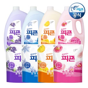 피죤 섬유유연제 3.1L 용기 x 2개+2.3L 리필 x 2개