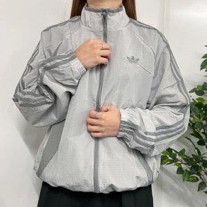 아디다스 오리지널 아디컬러 2000s 우븐 트랙탑 바람막이 자켓 그레이투 JP1138