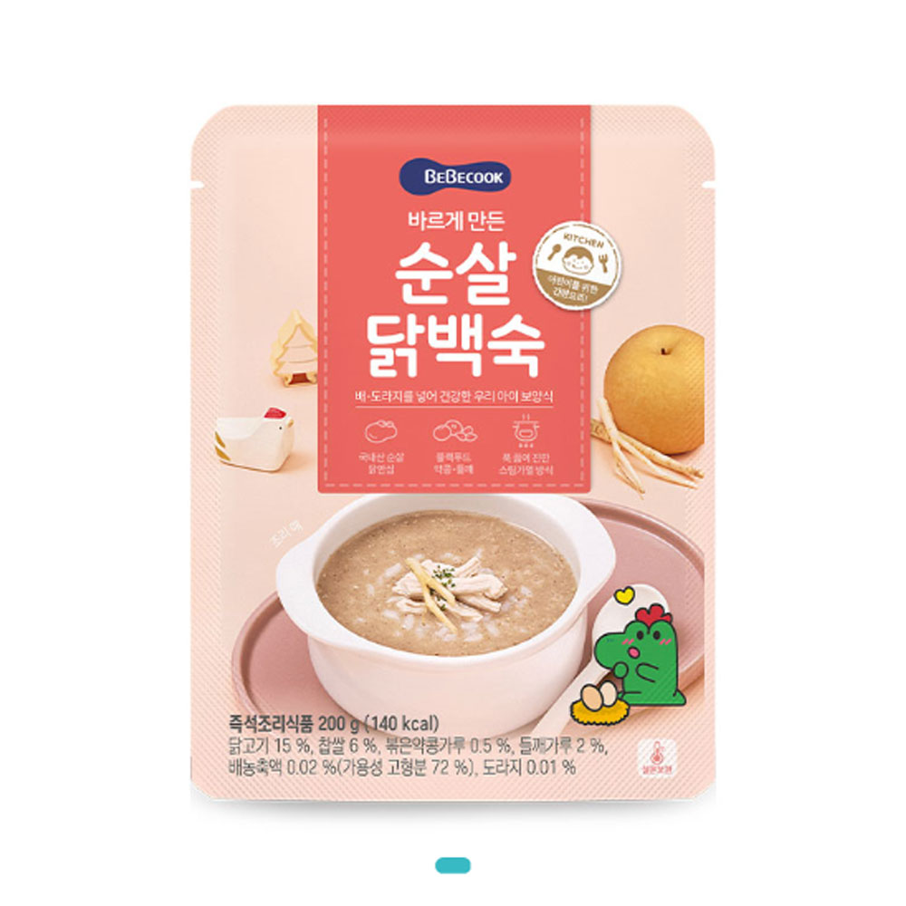 베베쿡 바르게 만든 순살 닭백죽 제품 이미지