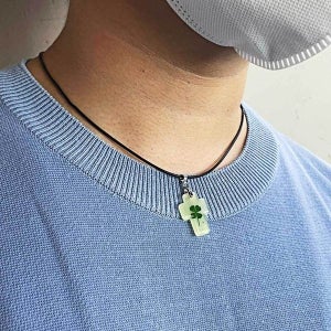 [키밍] 행운고리 야광 네잎클로버 키링 부자재 차키 클로버 (WEE2AD2)