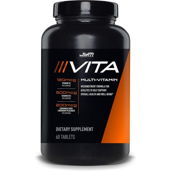 <b>JYM Supplement Science</b> Vita <b>JYM</b> Sports Multivitamin &amp; Mineral Support Vitamin A C <b>B6</b> B12 E K  Nutrit
