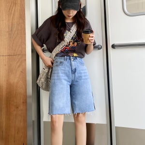 K7268 여름 신상 루즈 스플릿 쇼츠 핫팬츠