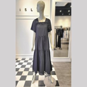 [롯데백화점] 시슬리 스퀘어넥 셔링 롱 원피스 SAOPD3431 LE1219627152