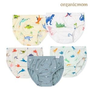 오가닉맘 보리보리/오가닉맘 25신상 공룡무늬 남아삼각팬티 5종세트