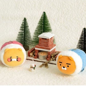 [키밍] 카카오프렌즈 춘식이 라이언 부클 담요 인형 키링 (WFGLUGP)