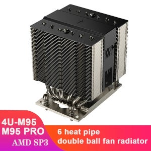 COOLSERVER SP3 M95 4U 서버 쿨러 6 히트파이프 AMD SP3용 고성능 공랭식