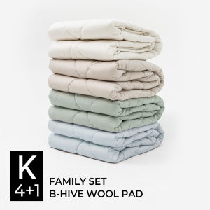 바바몰 ONLY비-하이브양모패드 K패밀리 세트 4+1