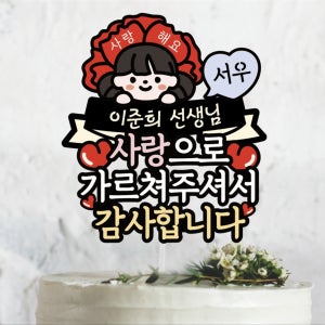 써봄 카네이션 스승의날 선물 꽃다발토퍼, 써봄토퍼