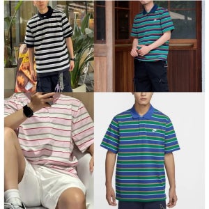 나이키 클럽 스트라이프 폴로 럭비 반팔 티셔츠 럭비티 4컬러 FN3897-010