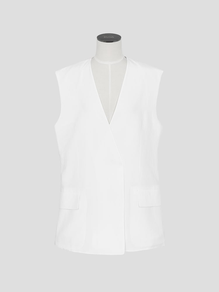 [구호] Loose Fit Tailored Vest - White 흰색 KF5736SB61