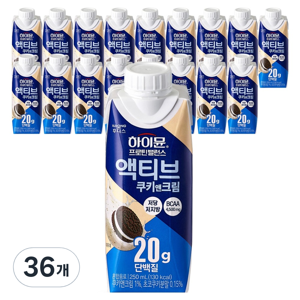 하이뮨 프로틴밸런스 액티브 쿠키앤크림 제품 이미지