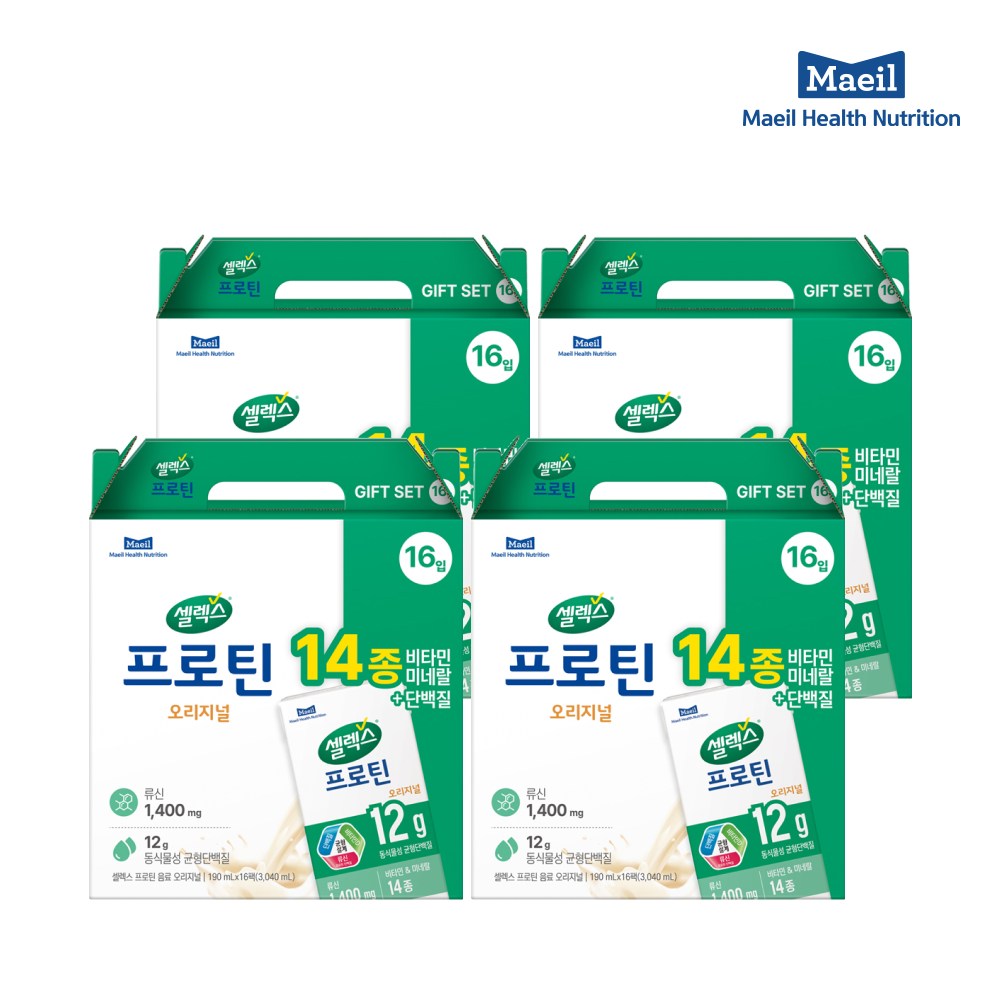 <b>셀렉스</b> 마시는 프로틴 음료 오리지널  190ml  64개