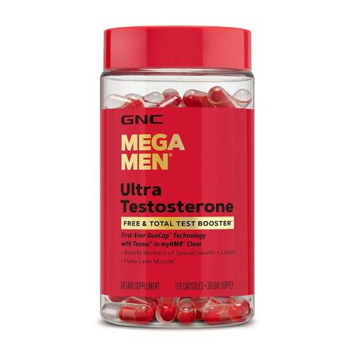 [아마존 공식]GNC Mega Men 울트라 <b>테스토스테론</b>, <b>프리</b> &amp; 토탈 테스트 <b>부스터</b>, 120개