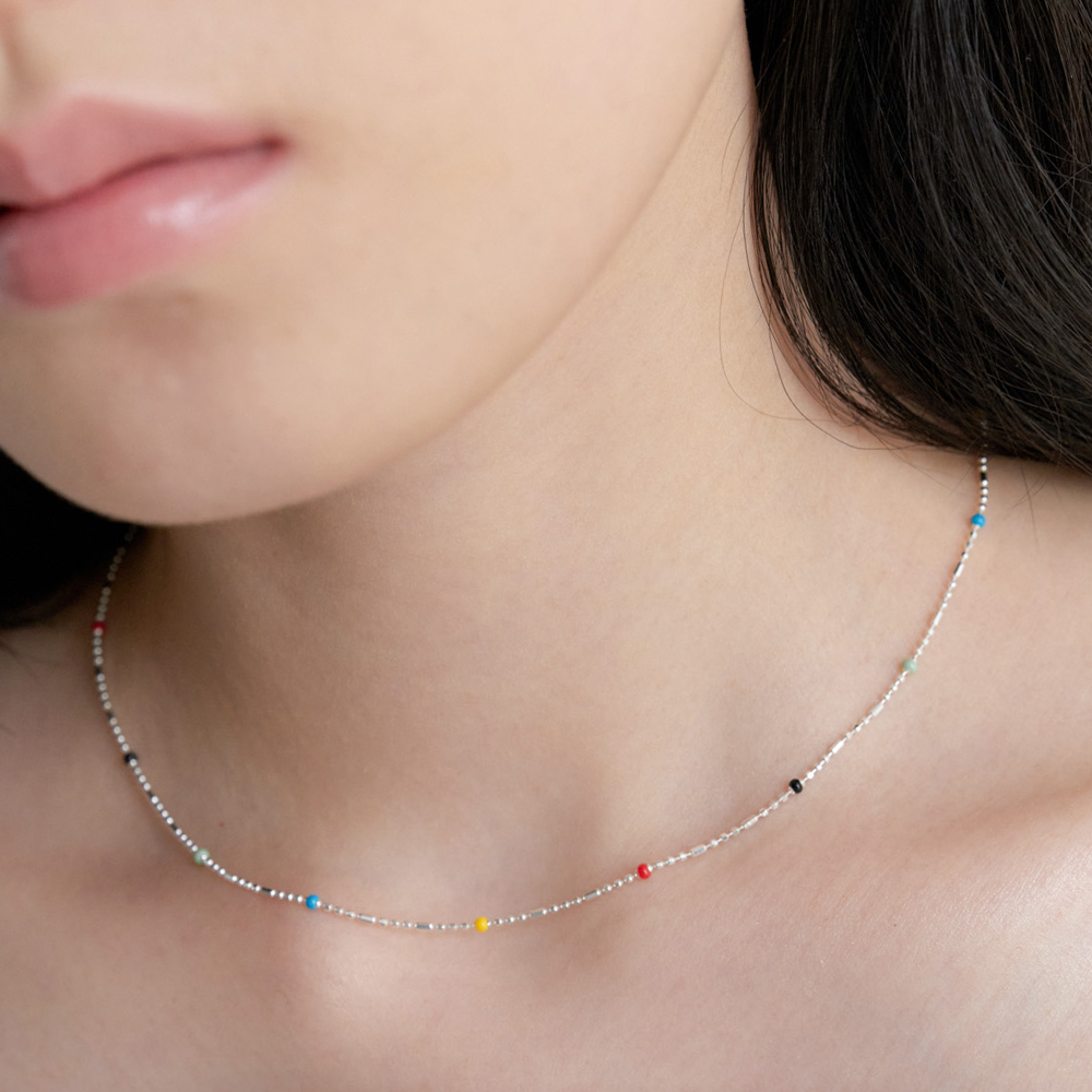 [바이위켄드] Rainbow necklace
