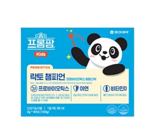 동아제약 <b>프롬팜</b> 락토 챔피언 키즈 2g x 60포, 1개