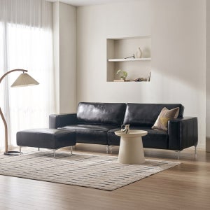 모번트 2인/4인 가죽 소파(스툴제외/포함)