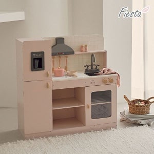 [보리보리]피에스타 우드 주방놀이 비스트로 핑크