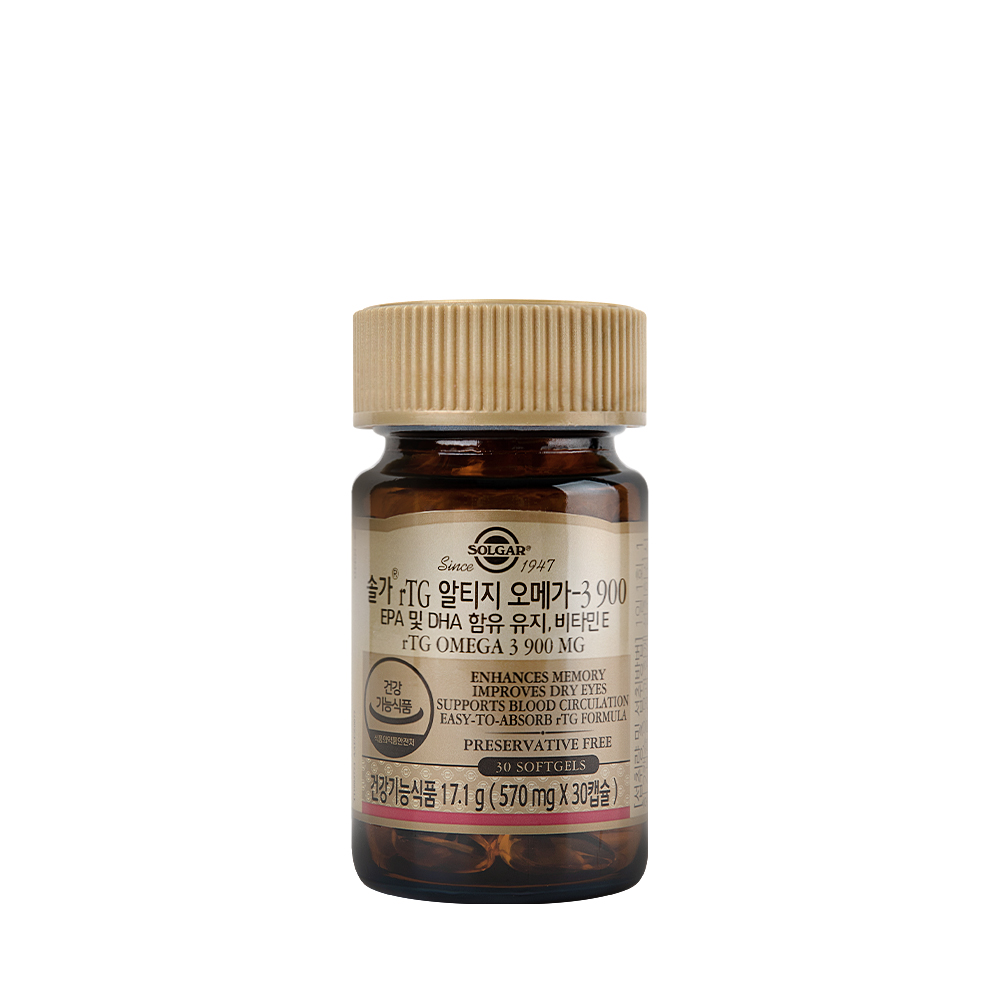 <b>솔가</b> rTG 알티지 <b>오메가3</b> 900 570mg x 30캡슐, 1개