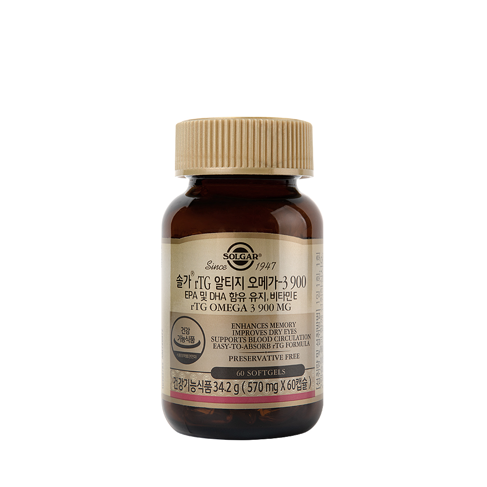 <b>솔가</b> rTG 알티지 <b>오메가3</b> 900 570mg x 60캡슐, 1개