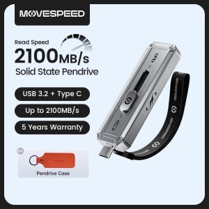 MOVESPEED SP20 2100MB/s USB 플래시 드라이브 2TB 1TB USB3.2 Gen 2 타입 C 솔리드 스테이트 펜 드라이브 512GB 256GB 펜드라이브 (아이