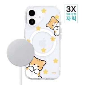 셰이플리,HI 냥냥귀여워 발라당 메가 맥세이프호환 젤하드 폰케이스