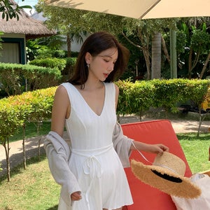 군살커버 몸매보정 브이넥 부유방커버 수영복