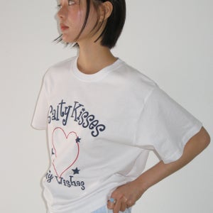 [론론] SALTY KISSES BASIC FIT T SHIRT WHITE RR25BST1465WH