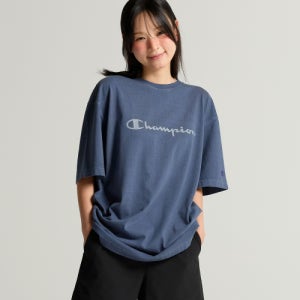 [챔피온] 빅 로고 피그먼트 반팔 티셔츠 Blue CHPU252KBSS002BL