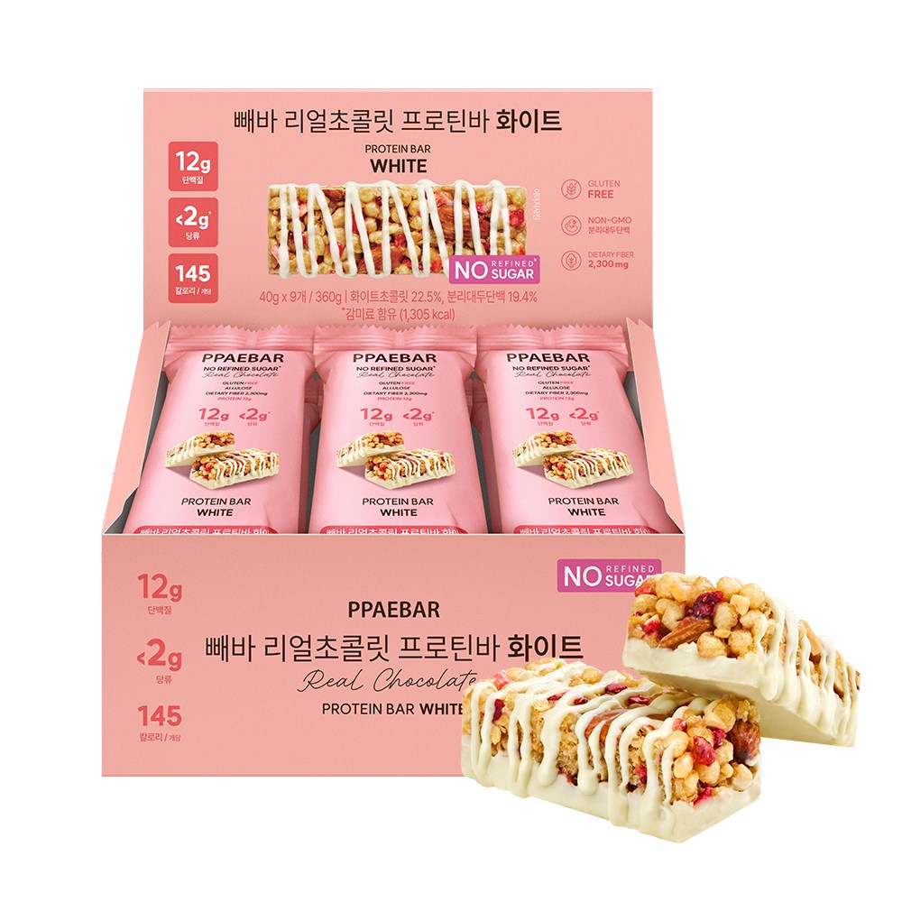 제로슈가 프로틴바 빼바 리얼초콜릿 프로틴바 화이트