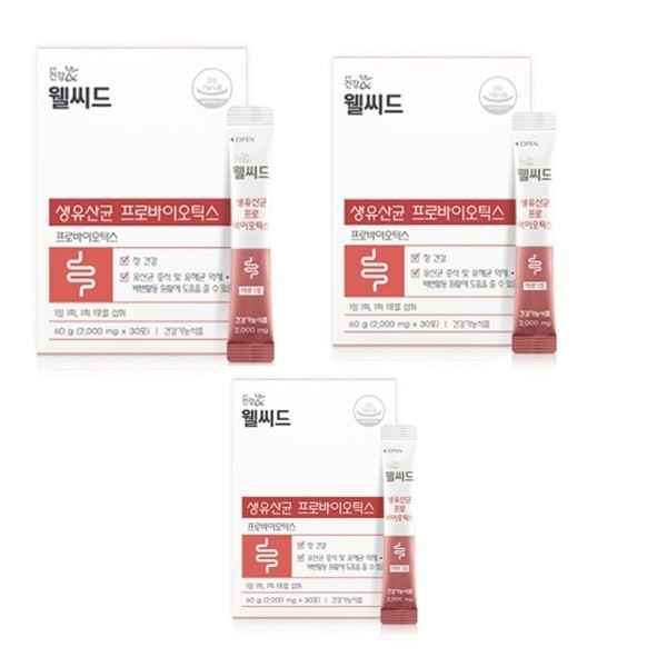 <b>교원</b>더오름 웰씨드 생유산균 <b>프로바이오틱스</b> 30포 3개월분