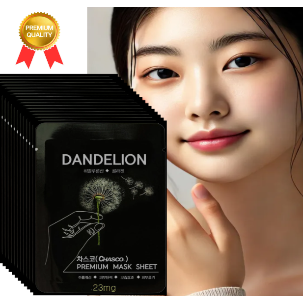 차스코 민들레 마스크팩 콜라겐 히알루론산 병풀 함유