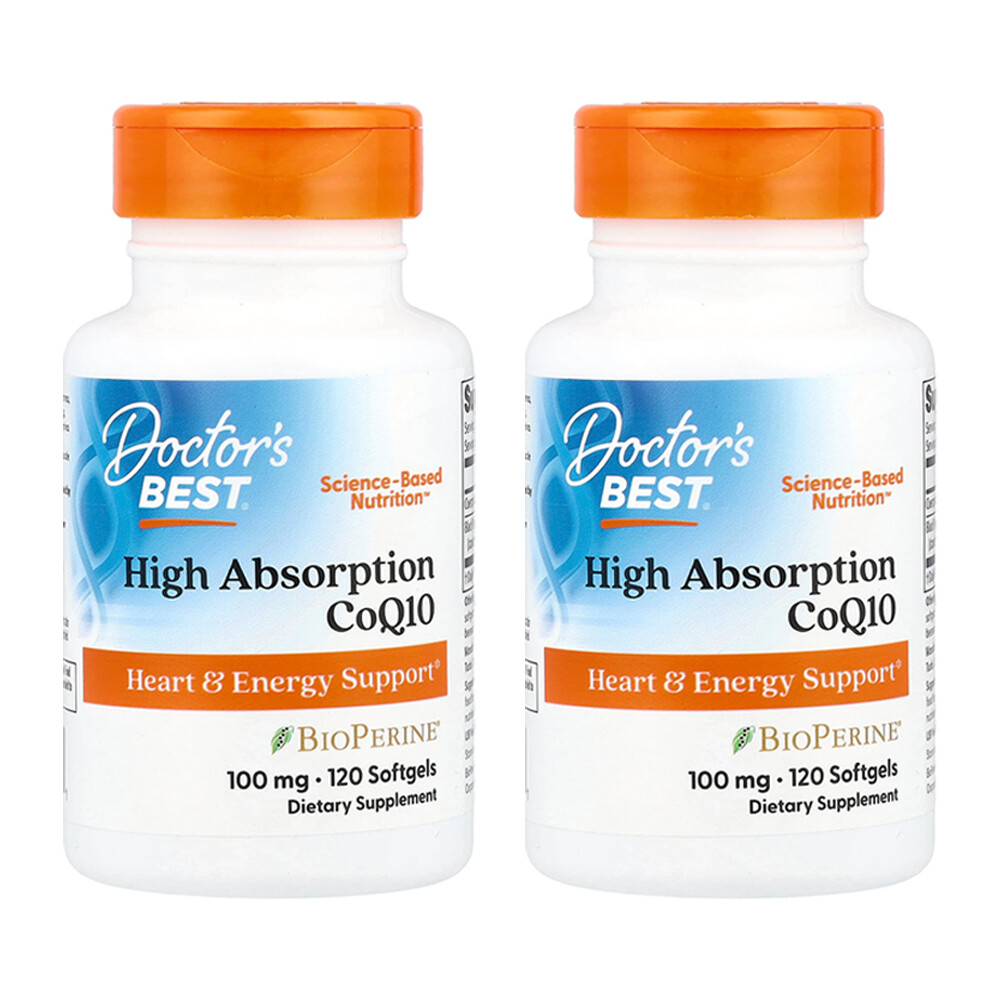닥터스베스트 하이 앱솔션 <b>CoQ</b>10 <b>바이오페린</b> 100mg 소프트젤