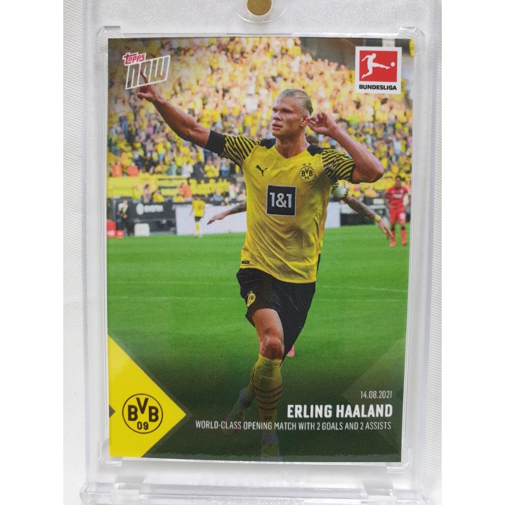 탑스 나우 #5 엘링 홀란 홀란드 2021 TOPPS NOW ERLING HAALAND UEFA 분데스리가 챔피언스 리그 챔스 축구 카드  1개