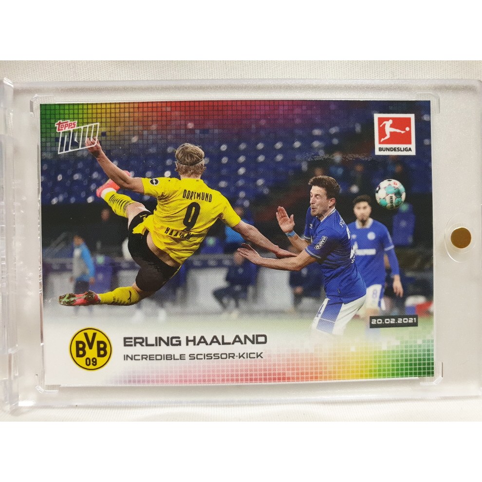 탑스 나우 #134 엘링 홀란 홀란드 2021 TOPPS NOW ERLING HAALAND UEFA 분데스리가 챔피언스 리그 챔스 축구 카드  1개