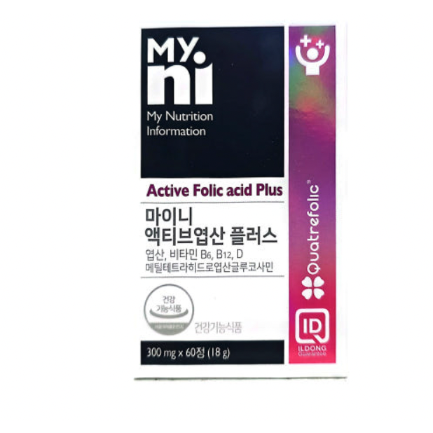 마이니 액티브 <b>엽산</b> 플러스  1개  60정