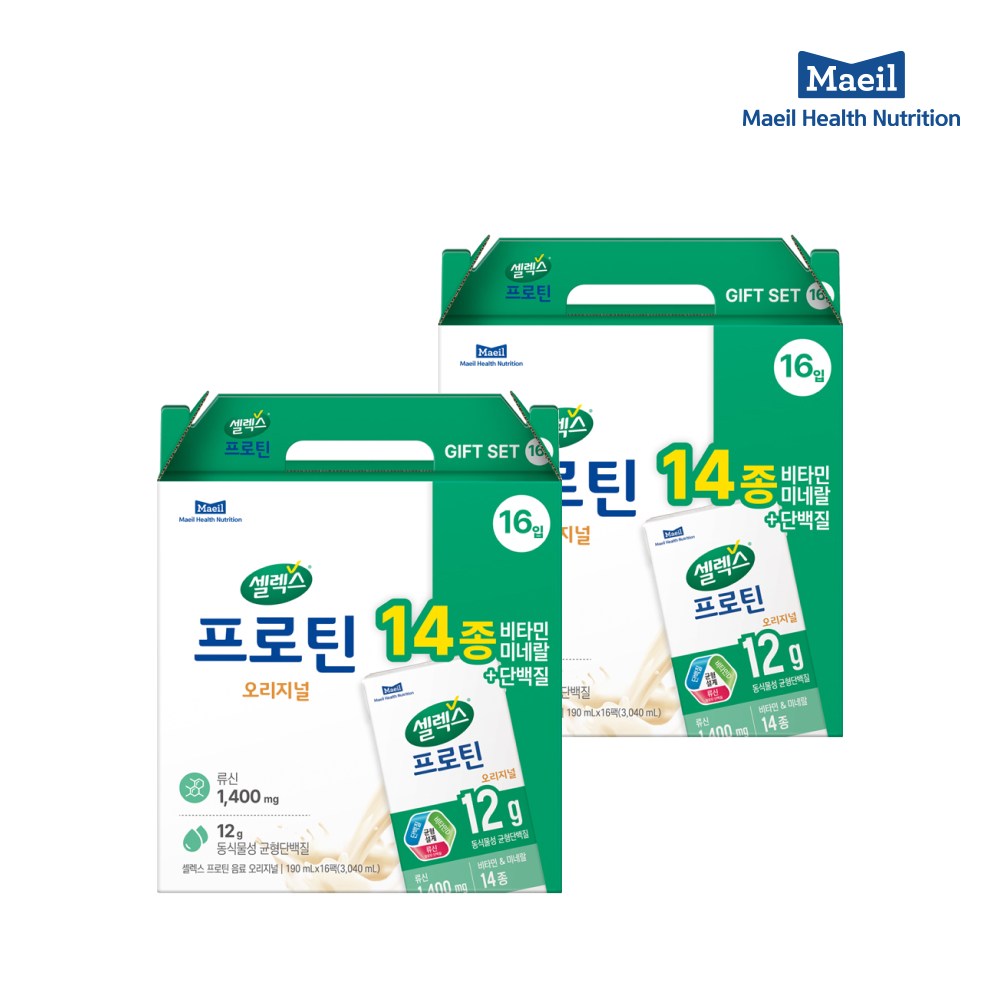 <b>셀렉스</b> 마시는 프로틴 음료 오리지널  190ml  32개