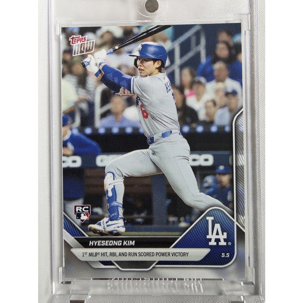 2025 TOPPS NOW 탑스 나우 #146 김혜성 루키 첫 안타 타점 득점 LA 다저스 MLB 메이저리그 야구 카드  1개