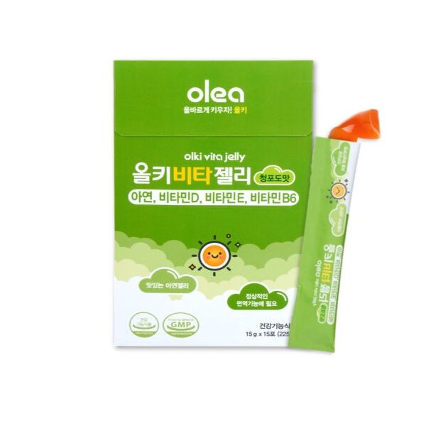 <b>아주약품</b>올키 비타젤리 청포도맛 1박스15일분 비타민D <b>아연</b>  225g  1개