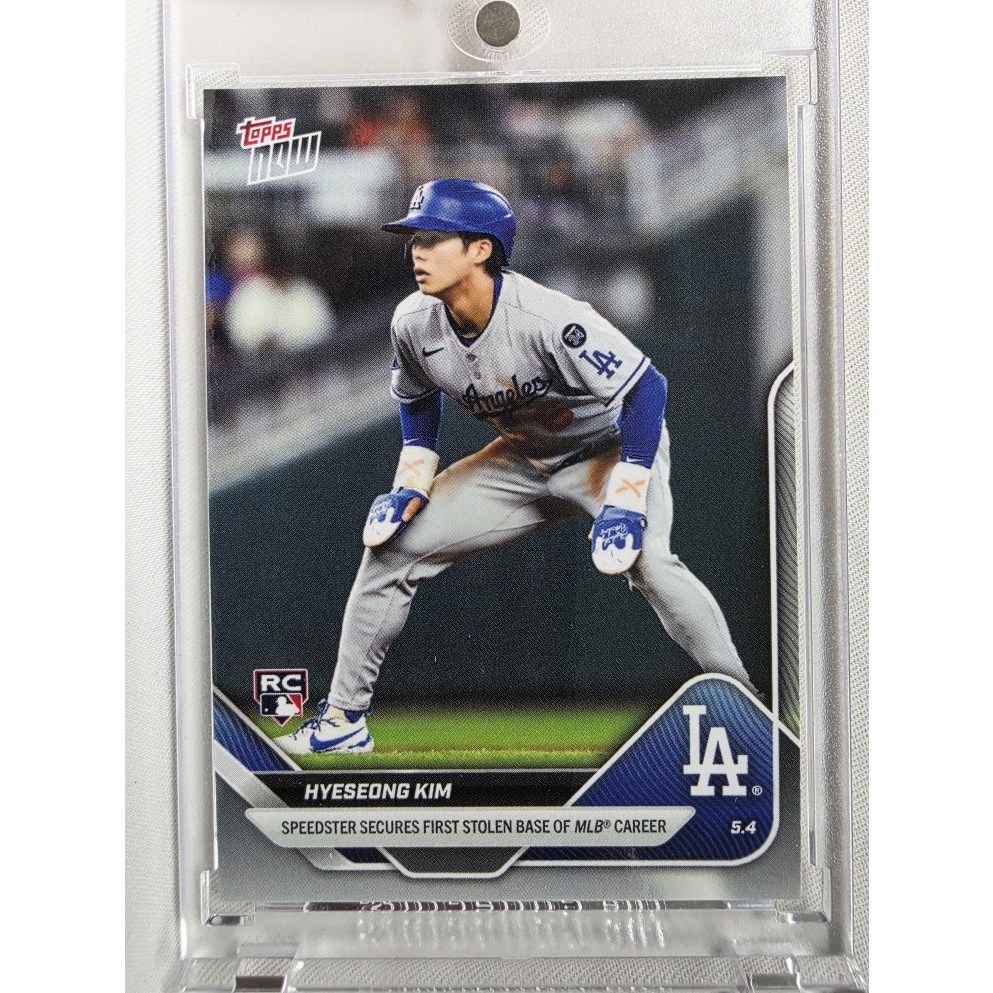 2025 TOPPS NOW 탑스 나우 #143 김혜성 루키 데뷔 경기 첫 도루 LA 다저스 MLB 메이저리그 야구 카드  1개