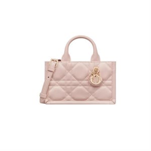 디올 스트랩 매크로까나쥬 카프스킨 미니 북 토트백 파우더 핑크 S5573OWHP M413 Book Tote 백 여성 토트겸숄더백