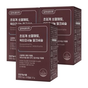 <b>모어네이처</b> <b>모어네이처</b> 초임계 쏘팔메토 옥타코사놀 <b>밀크씨슬</b> 30정 전립선 간 건강 건강기능식품 3박스