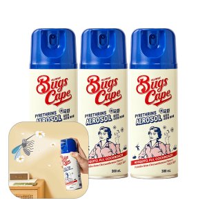 동국제약 벅스케이프 국화 에어로졸 300ml 3개 / 파리 모기 바퀴벌레 퇴치제 살충제 모기약