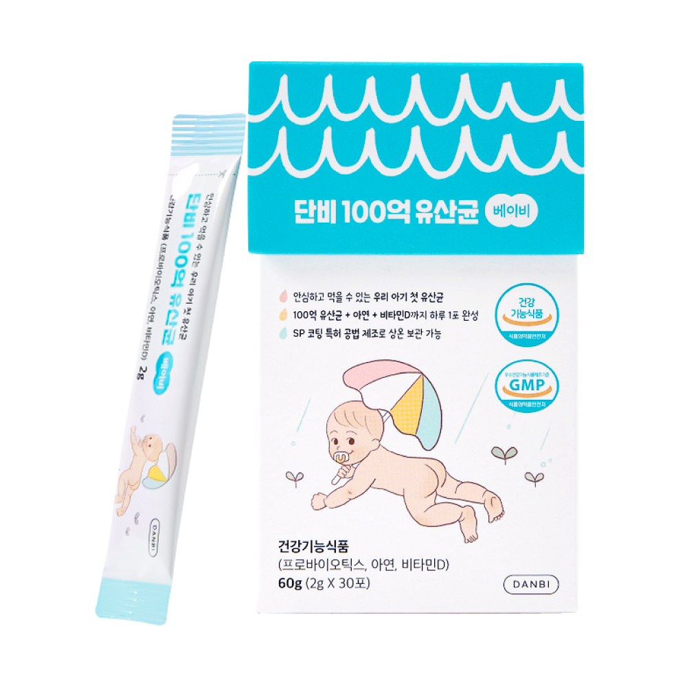 단비 100억 유산균 베이비 2g x 30포, 4개