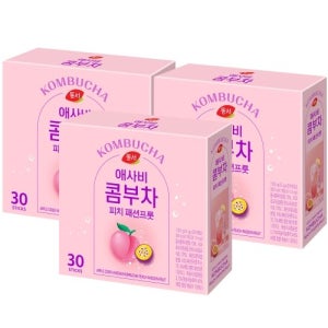 동서 애사비 콤부차 피치 패션프룻 30T X 3개