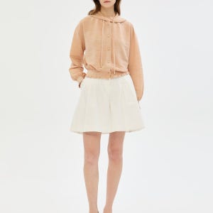 [질스튜어트 뉴욕 여성] 베이지 짜임 코튼혼방 후드가디건 JSSW5B250I2