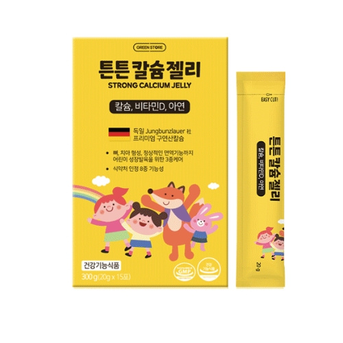 <b>그린스토어</b> 튼튼 칼슘 젤리 20g x 15포, 1개