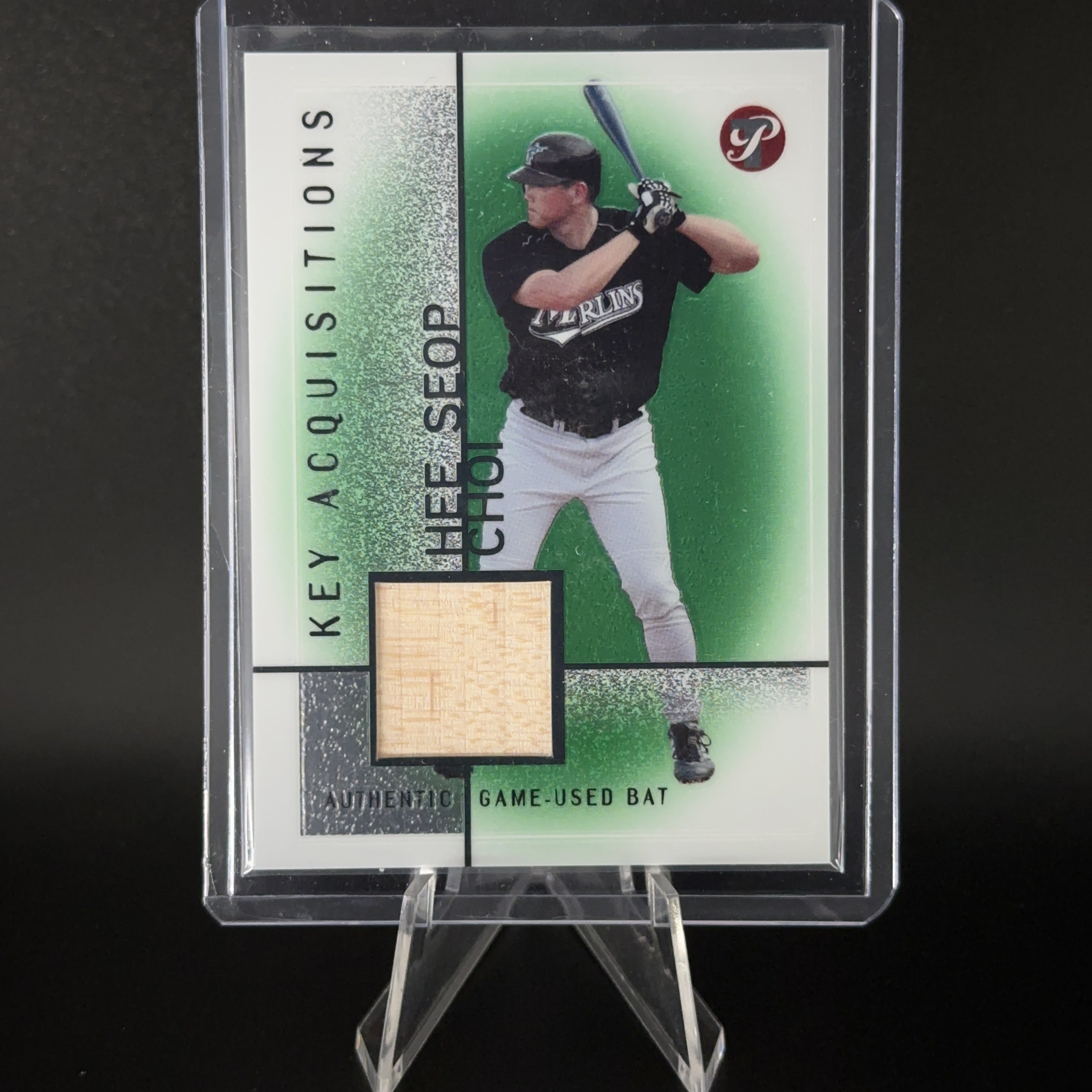 2004 탑스 프리스틴 MLB 최희섭 실사용 배트 카드 마이애미 말린스 TOPPS  1개